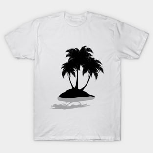 Minimal Black Palm Tree T-Shirt